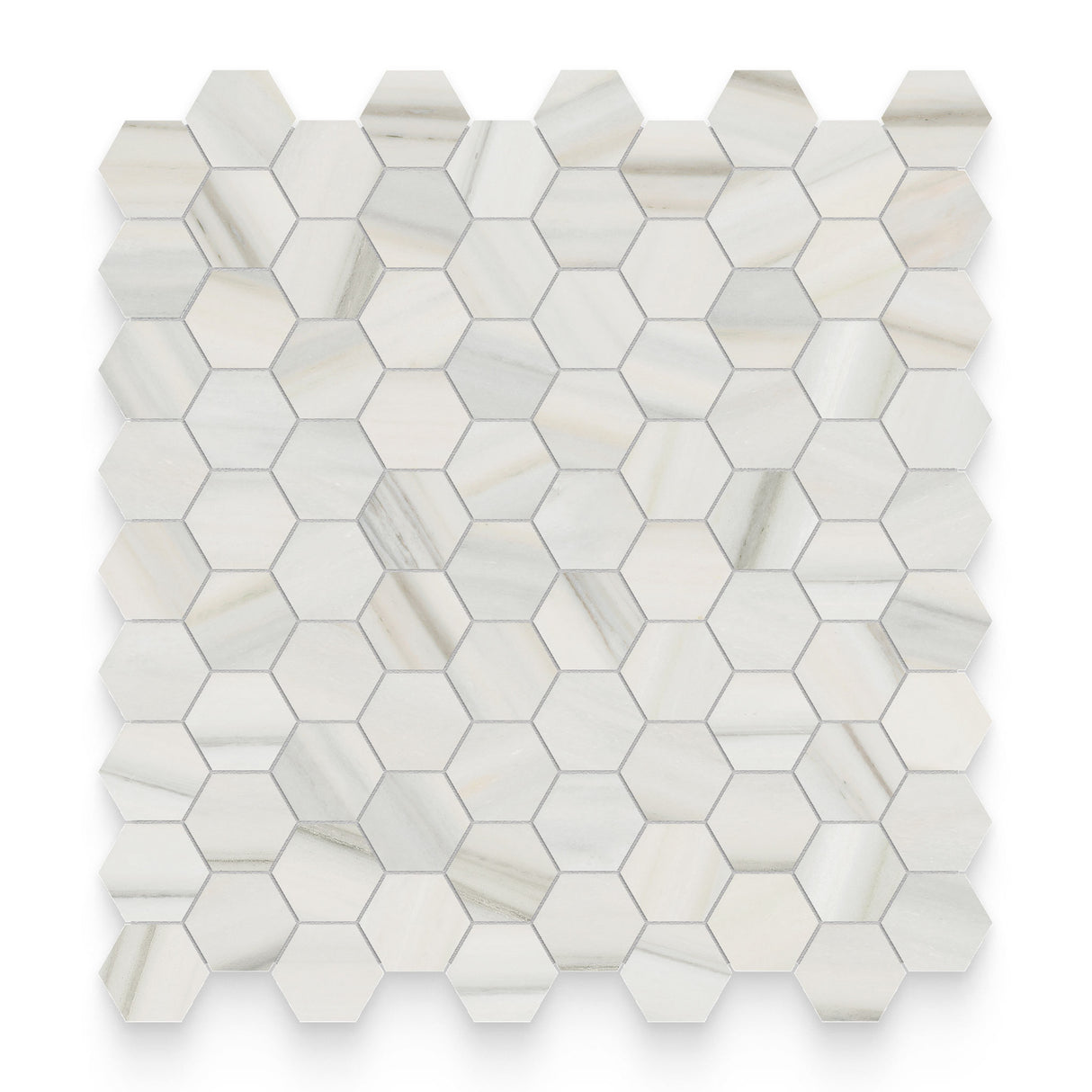 Cosmopolitan 1.25x1.25 Zebrino Polished Hexagon Mosaic