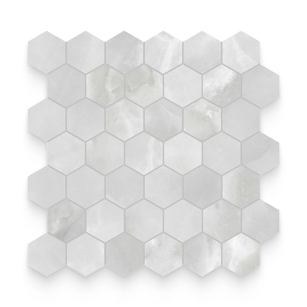 Broadway 2x2 Onyx Crystallo Polished Hexagon Mosaic