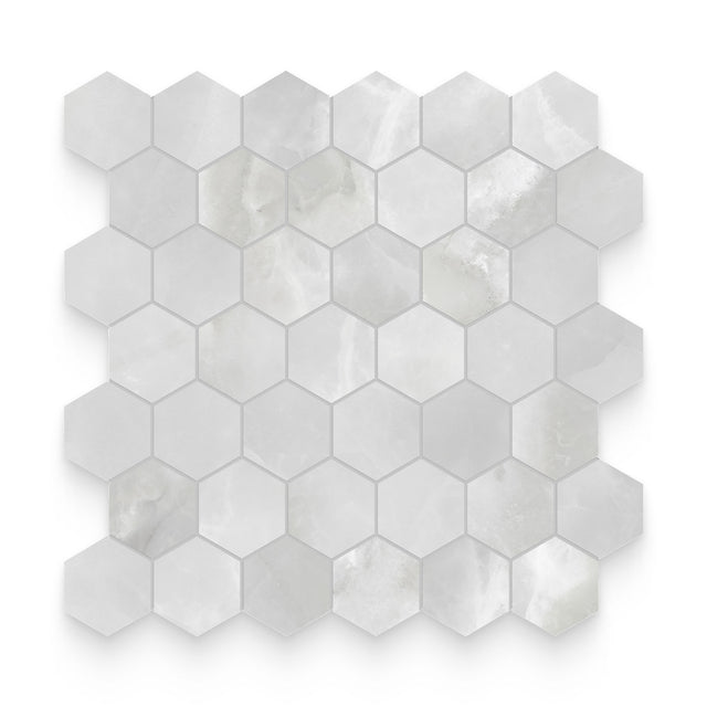 Broadway 2x2 Onyx Crystallo Matte Hexagon Mosaic