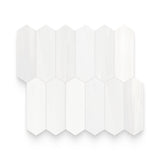 2x6 Bianco Dolomite Calida Honed Picket Mosaic