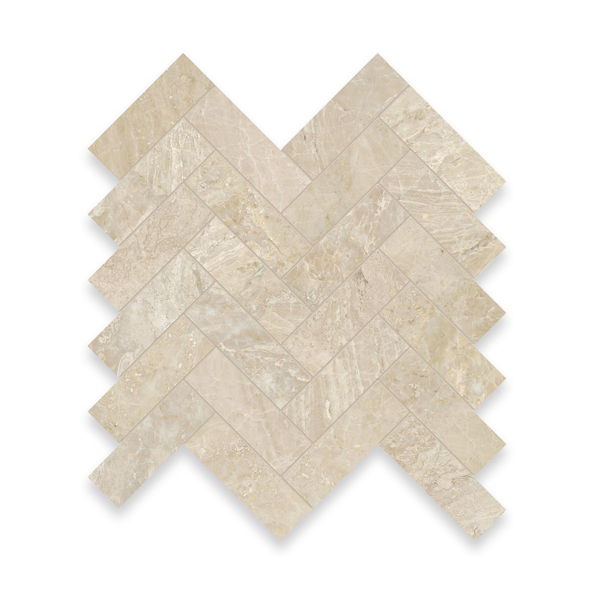 1.25x4 Imperial Beige Honed Herringbone Mosaic