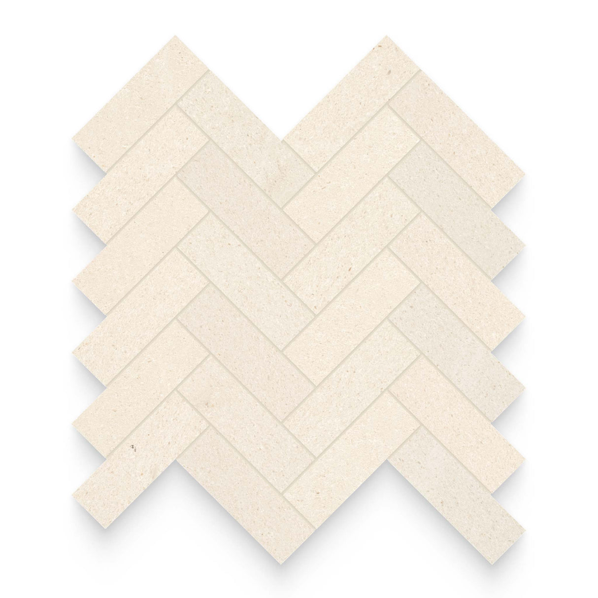 1.25x4 Caliza Capri Honed Herringbone Mosaic