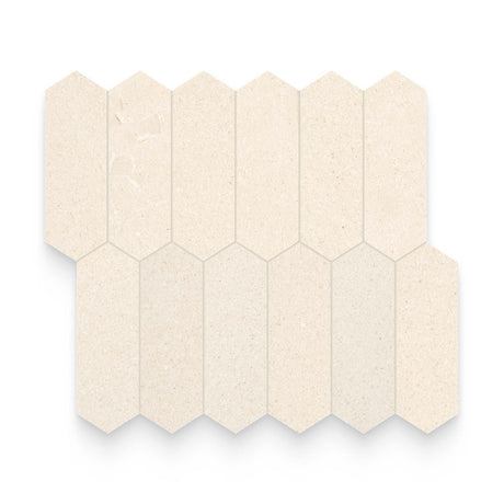 2x6 Caliza Capri Honed Picket Mosaic