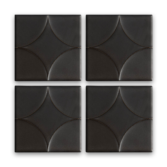 Akuza 6x6 Night Matte - Relief Square Tile