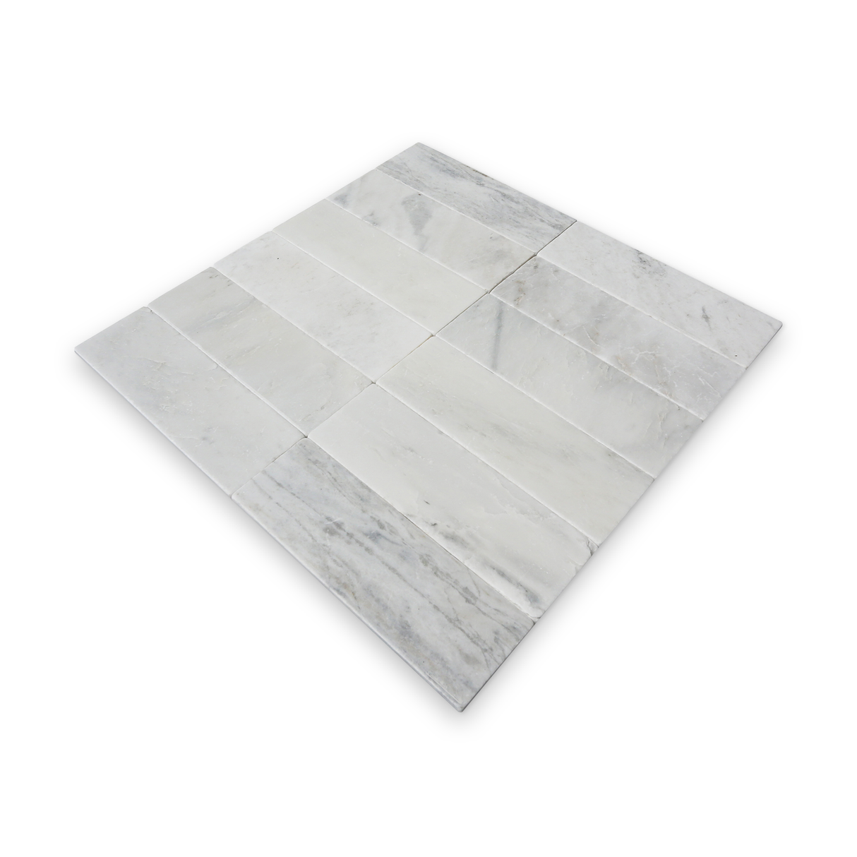 Avant Garde 4x12 Bianco Bello Modern Tumbled Rectangle Tile