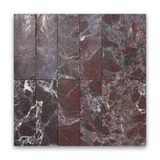 Avant Garde 4x12 Breccia Vino Modern Tumbled Rectangle Tile