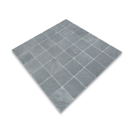 Avant Garde 4x4 Bardiglio Imperial Modern Tumbled Square Tile