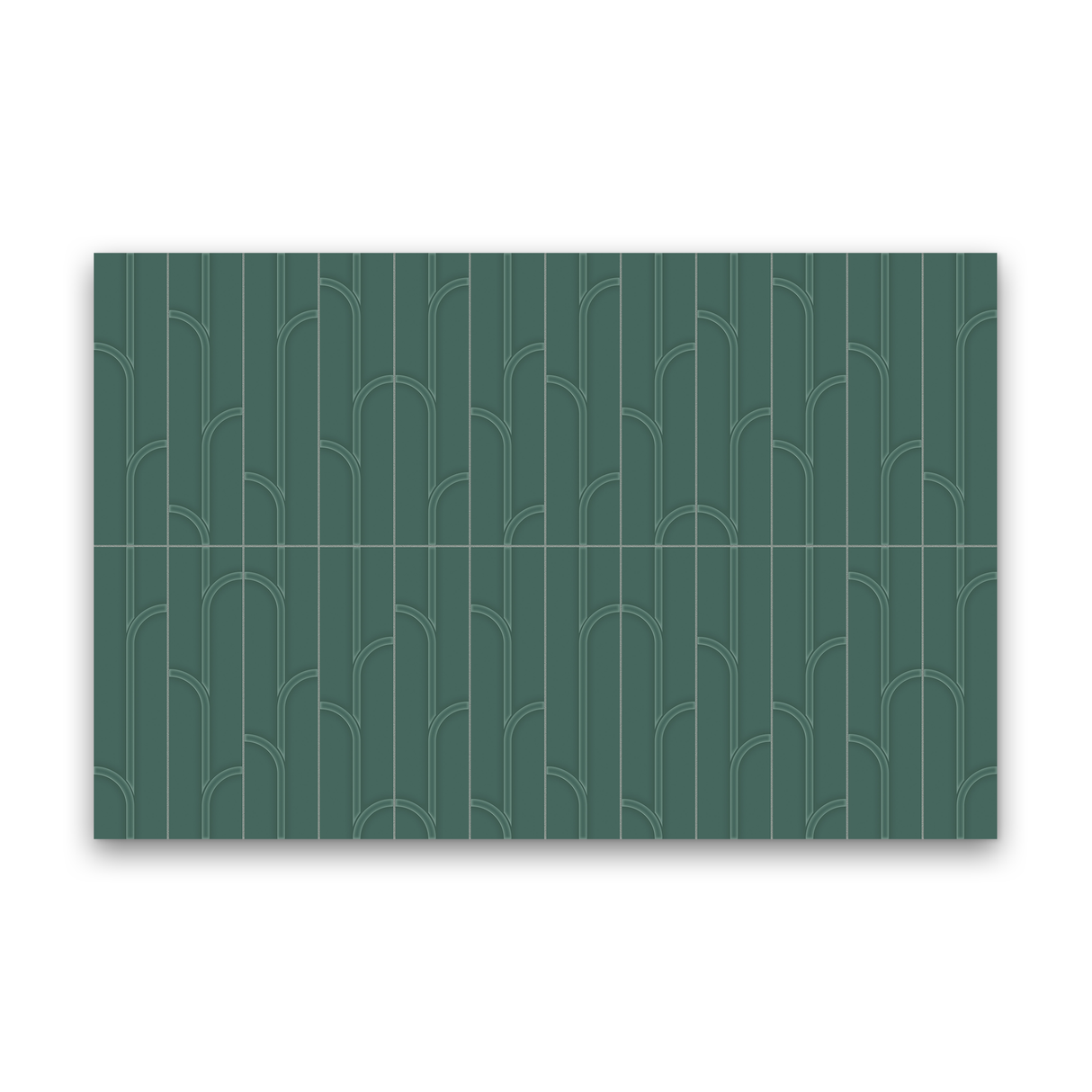 Watercolors 3x12 Emerald Glossy - Ivy Rectangle Tile