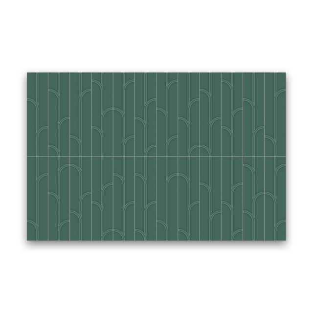 Watercolors 3x12 Emerald Glossy - Ivy Rectangle Tile