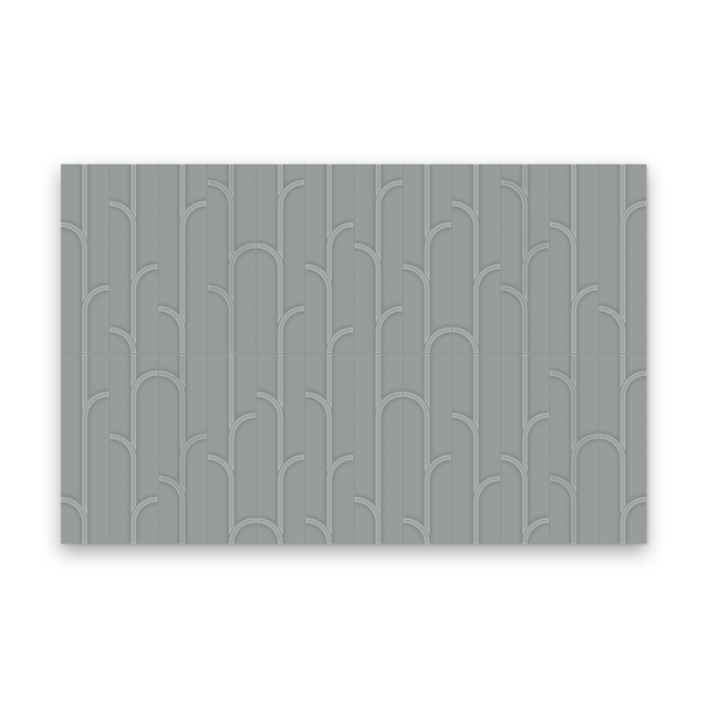 Watercolors 3x12 Charcoal Glossy - Ivy Rectangle Tile