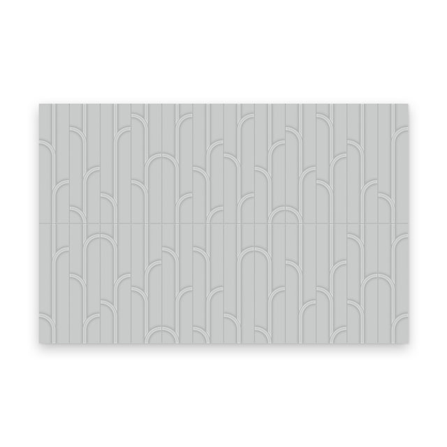 Watercolors 3x12 Silver Glossy - Ivy Rectangle Tile