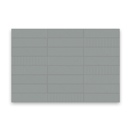 Watercolors 3x12 Charcoal Glossy - Maze Rectangle Tile