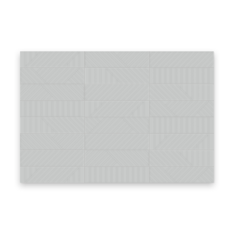 Watercolors 3x12 Silver Glossy - Maze Rectangle Tile