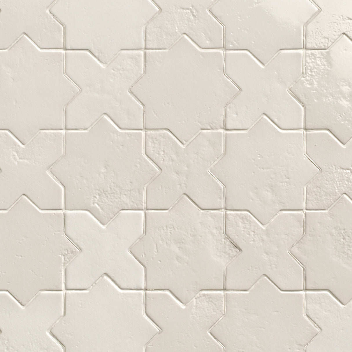 Star and Cross 6x6 Snow Glossy Star Tile