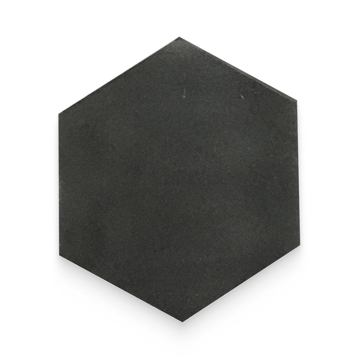 6x6 Basalt Black Honed Hexagon Tile