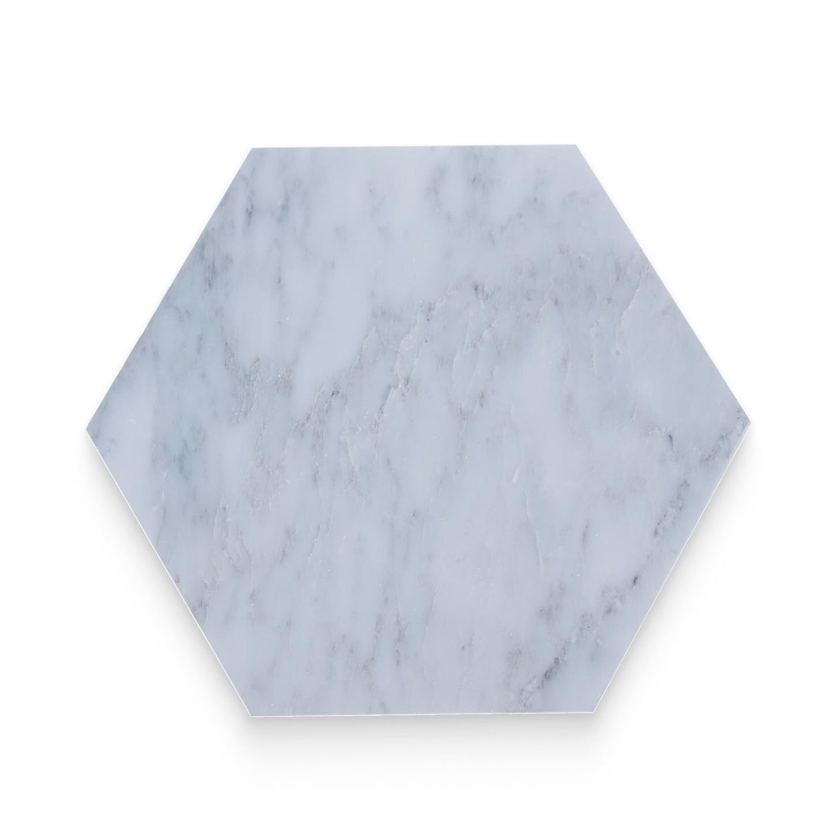 10x10 Bianco Bello Honed Hexagon Tile