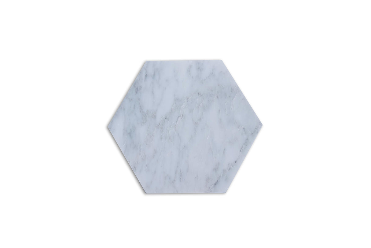 6x6 Bianco Bello Honed Hexagon Tile