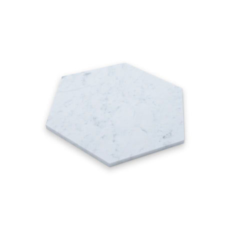 10x10 Carrara White Honed Hexagon Tile