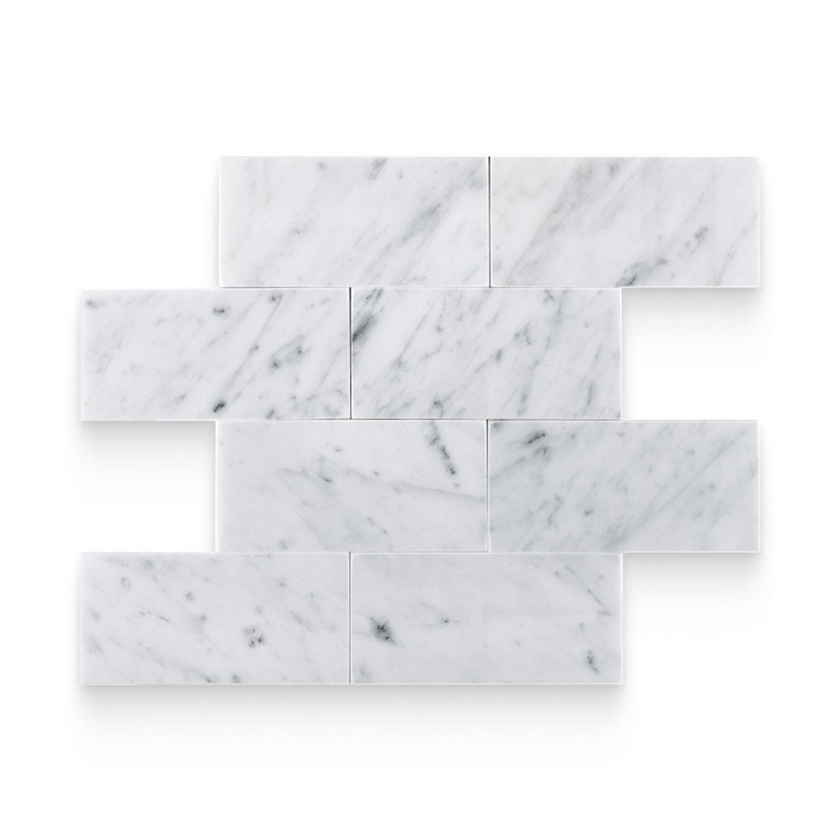 3x6 Carrara White Honed Rectangle Tile