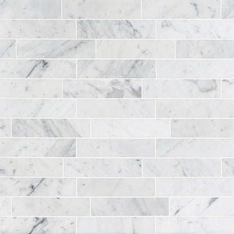 4x12 Carrara White Honed Rectangle Tile