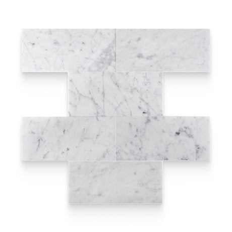 6x12 Carrara White Honed Rectangle Tile