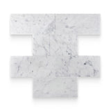 6x12 Carrara White Polished Rectangle Tile