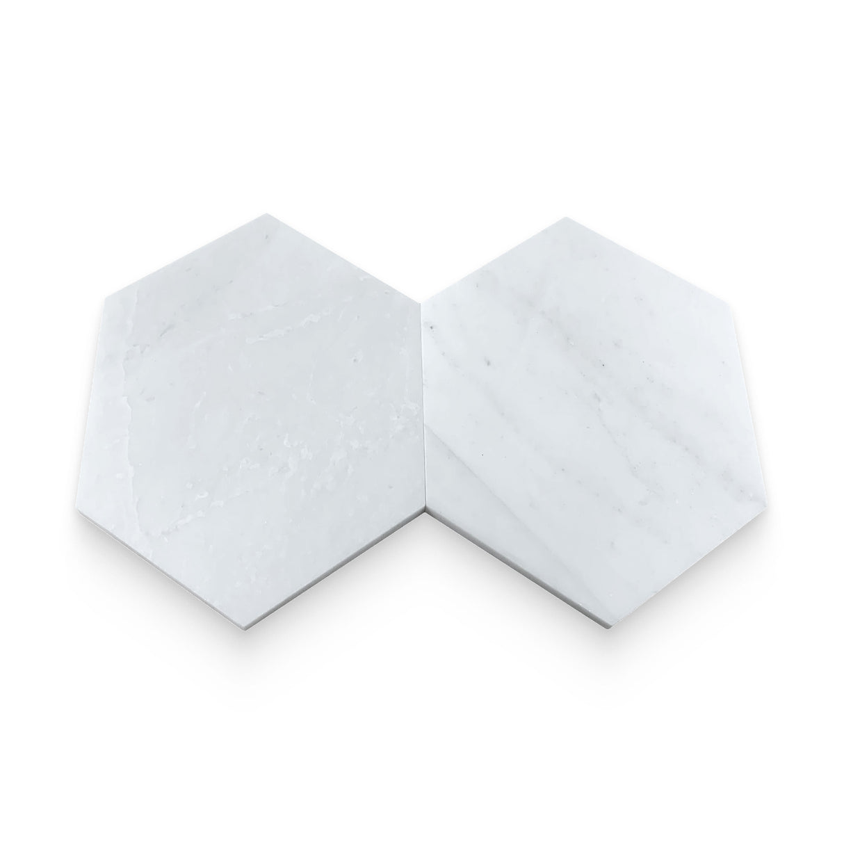 6x6 Daphne White Honed Hexagon Tile