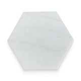 6x6 Daphne White Polished Hexagon Tile