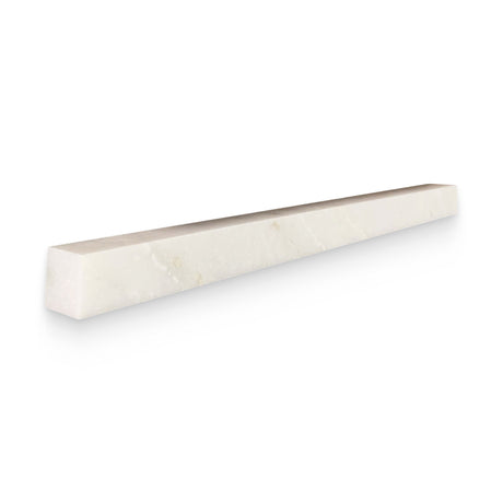 0.75x12 Daphne White Honed Modern Bullnose Trim