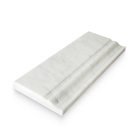 4x12 Bianco Bello Honed Baseboard Trim