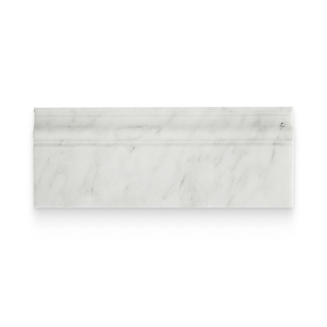 4x12 Bianco Bello Honed Baseboard Trim