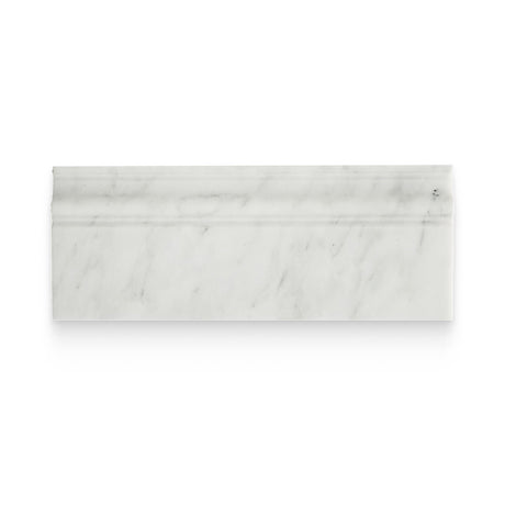 4x12 Bianco Bello Polished Baseboard Trim