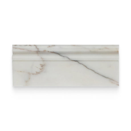 4.75x12 Calacatta Gold Polished Baseboard Trim