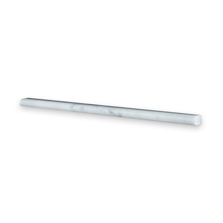 0.5x12 Carrara White Polished Pencil Trim