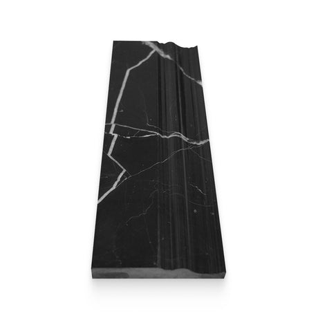 4x12 Nero Marquina Polished Baseboard Trim